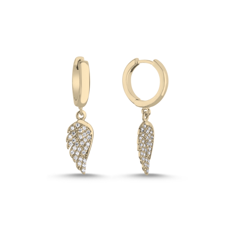 Wing%20CZ%20Huggie%20Hoop%20Earrings%20Gold%20Plated