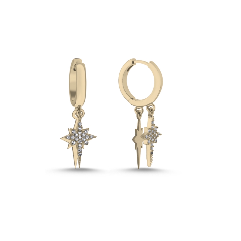 Polaris%20CZ%20Huggie%20Hoop%20Earrings%20Gold%20Plated