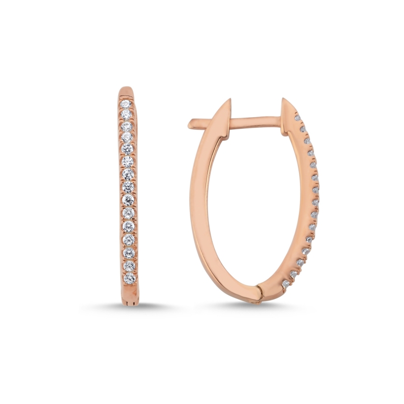 CZ%20Hoop%20Earrings%20Rose%20Gold%20Plated