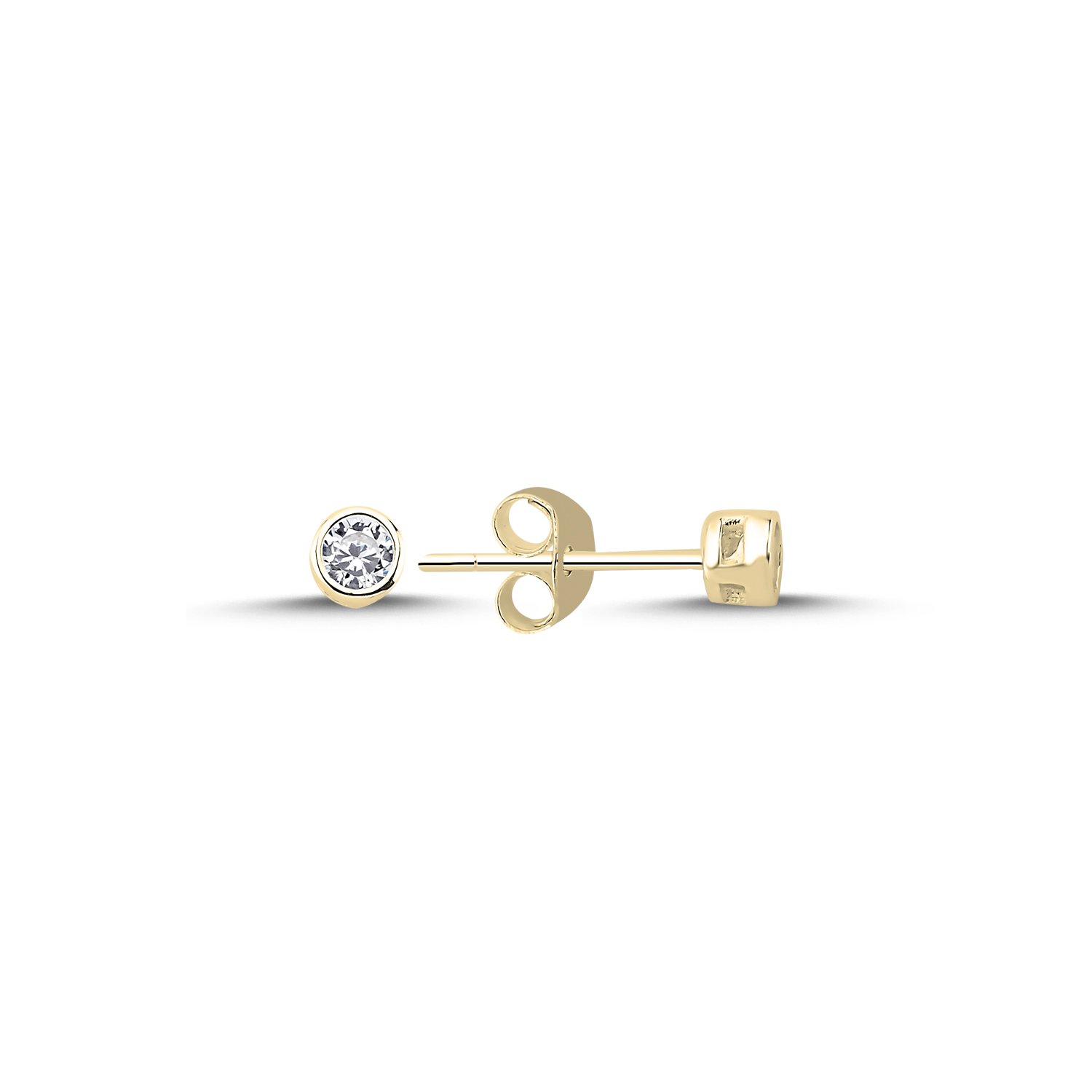 3mm%20CZ%20&%20Solitaire%20Stud%20Earrings-Altın%20kaplama