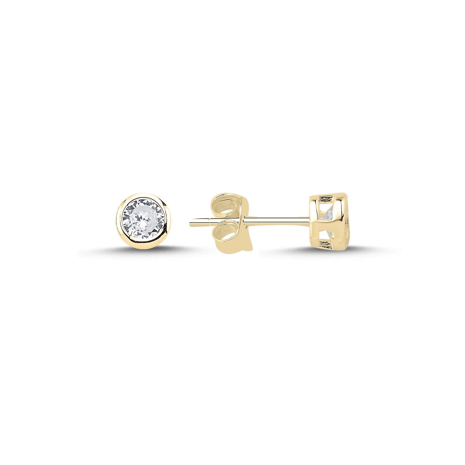 5mm%20CZ%20&%20Solitaire%20Stud%20Earrings-Altın%20kaplama