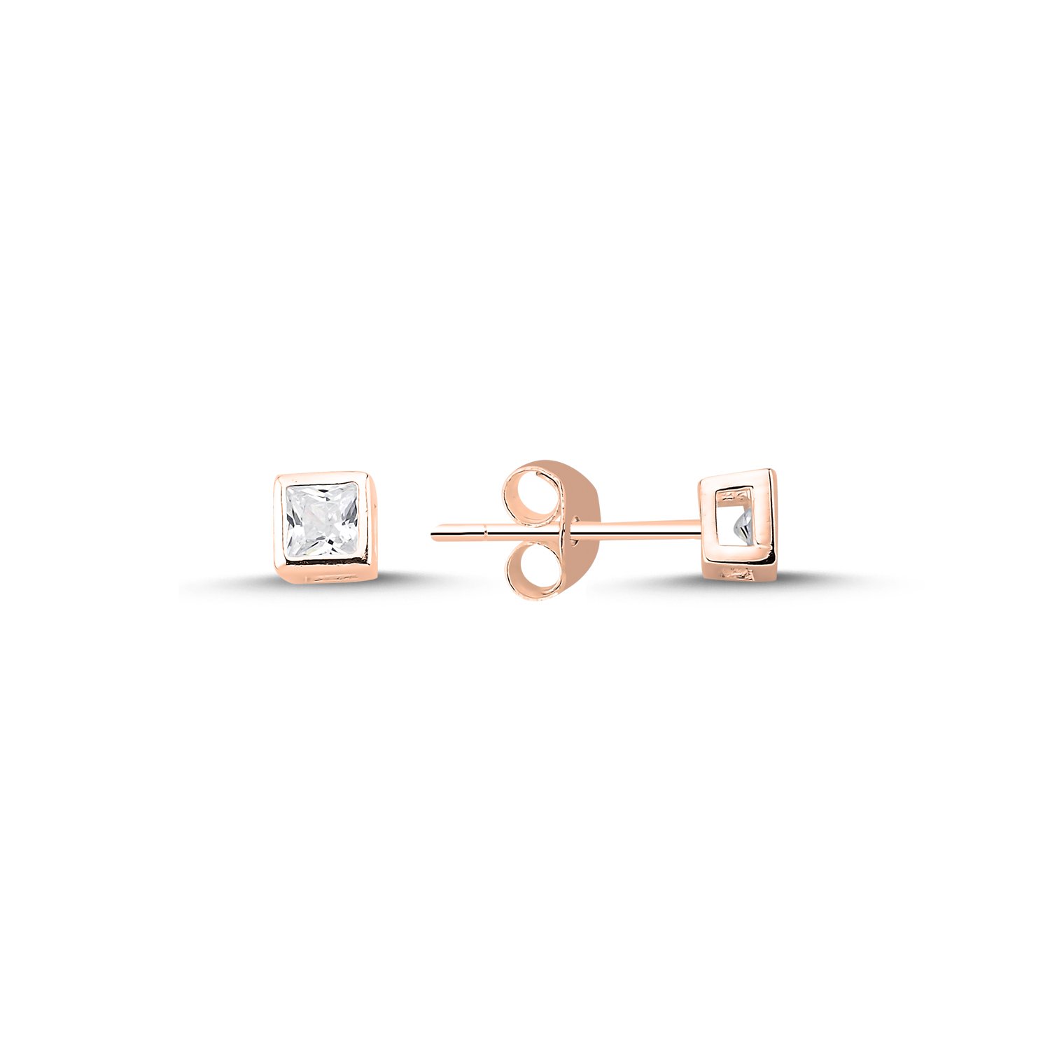 4mm%20CZ%20&%20Solitaire%20Stud%20Earrings-Rose%20kaplama