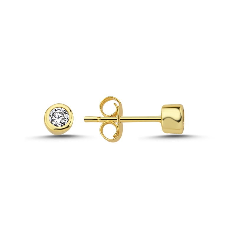 4mm%20Round%20CZ%20&%20Solitaire%20Stud%20Earrings%20Gold%20Plated