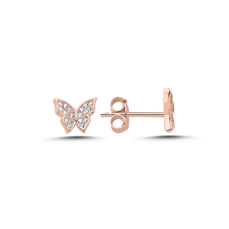 Butterfly%20CZ%20Stud%20Earrings%20Rose%20Gold%20Plated