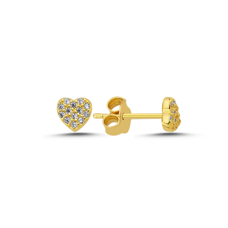 Heart%20CZ%20Stud%20Earrings%20Gold%20Plated