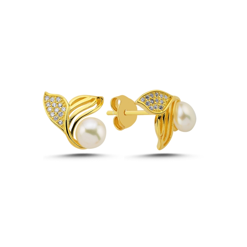 Pearl%20&%20CZ%20Stud%20Earrings%20Gold%20Plated