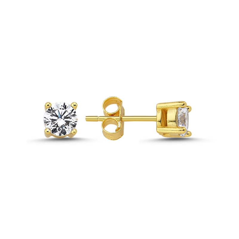 5mm%20Round%20CZ%20&%20Solitaire%20Stud%20Earrings%20Gold%20Plated