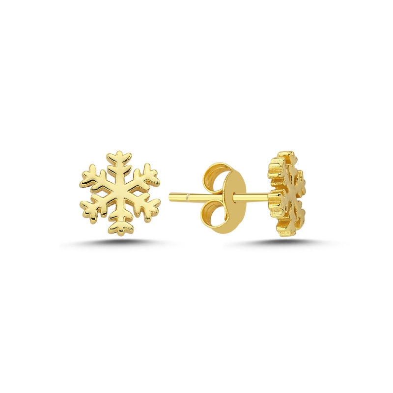 Snowflake%20Stud%20Earrings%20Gold%20Plated