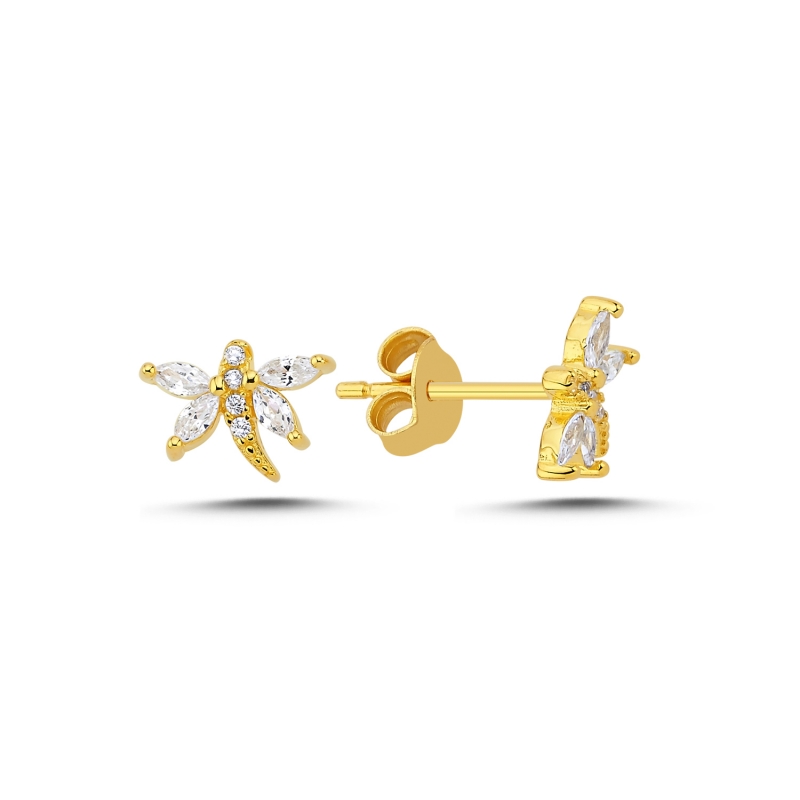 Dragonfly%20CZ%20Stud%20Earrings%20Gold%20Plated