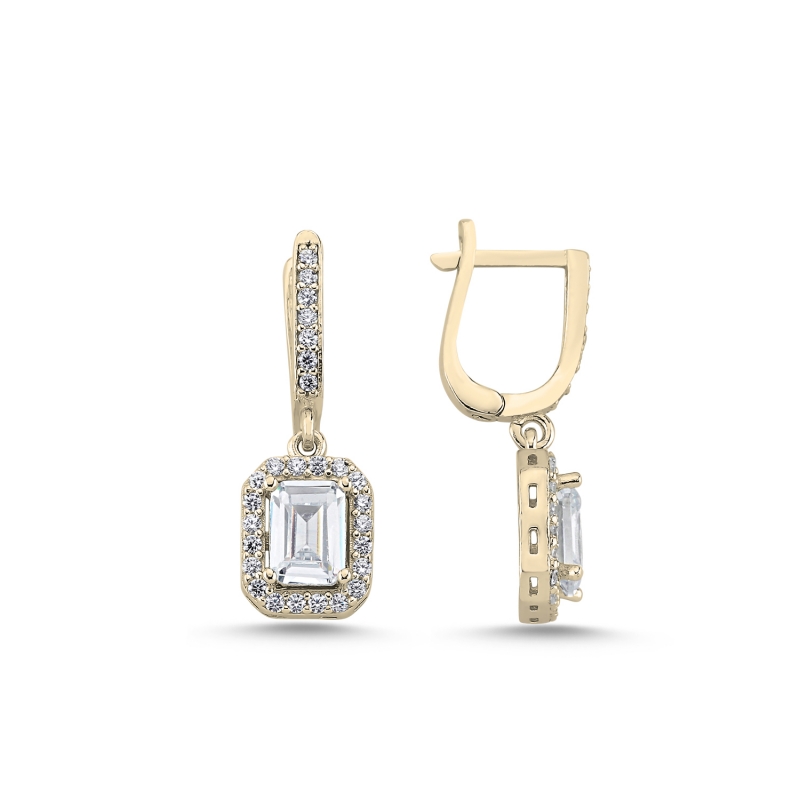 Baguette%20CZ%20Dangle%20Latch%20Back%20Earrings%20Gold%20Plated