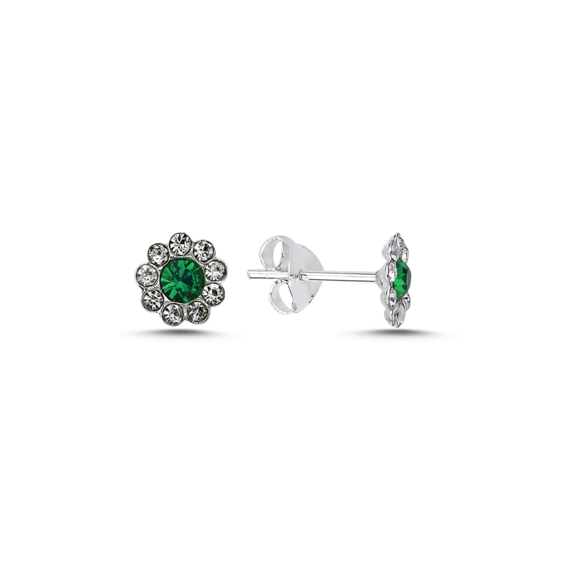 Daisy%20Green%20Crystal%20Stone%20Stud%20Earrings