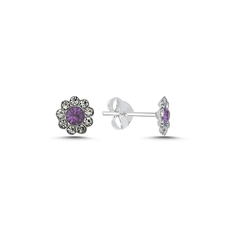 Daisy%20Light%20Purple%20Crystal%20Stone%20Stud%20Earrings