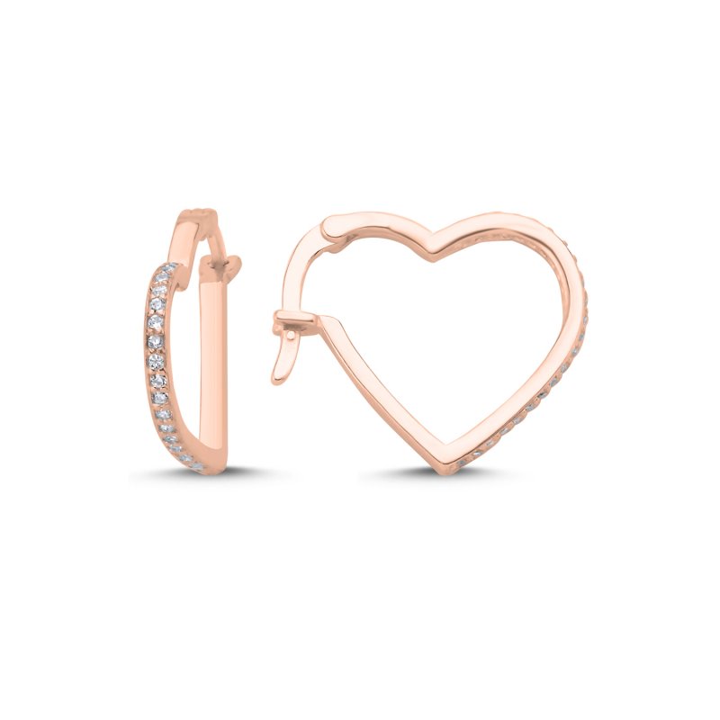 Heart%20&%20CZ%20Eternity%20Hoop%20Earrings-Rose%20Gold%20Plated