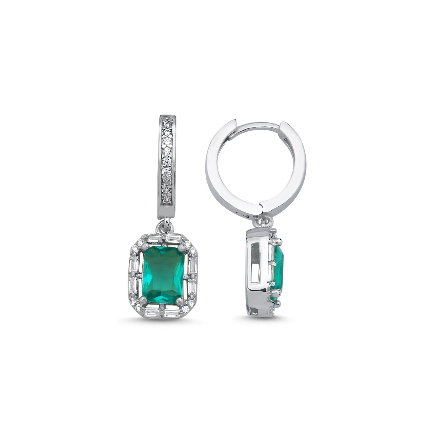 Paraiba%20Baguette%20&%20CZ%20Halo%20Huggie%20Hoop%20Earrings