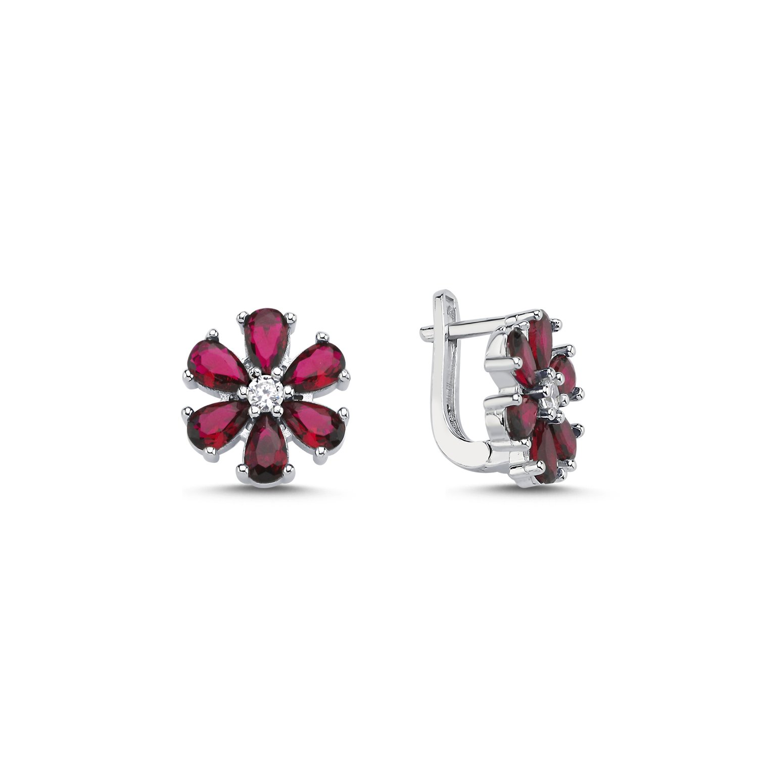 Flower%20Ruby%20CZ%20Latch%20Back%20Earrings