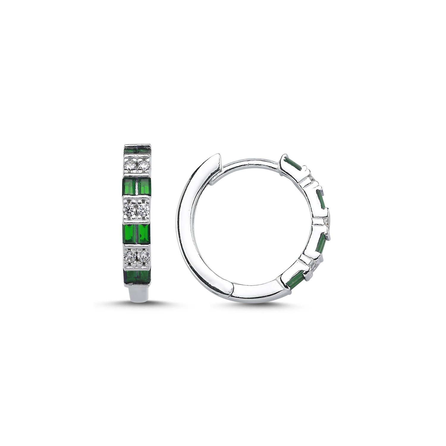 18mm%20Baguette%20Emerald%20CZ%20Hoop%20Earrings