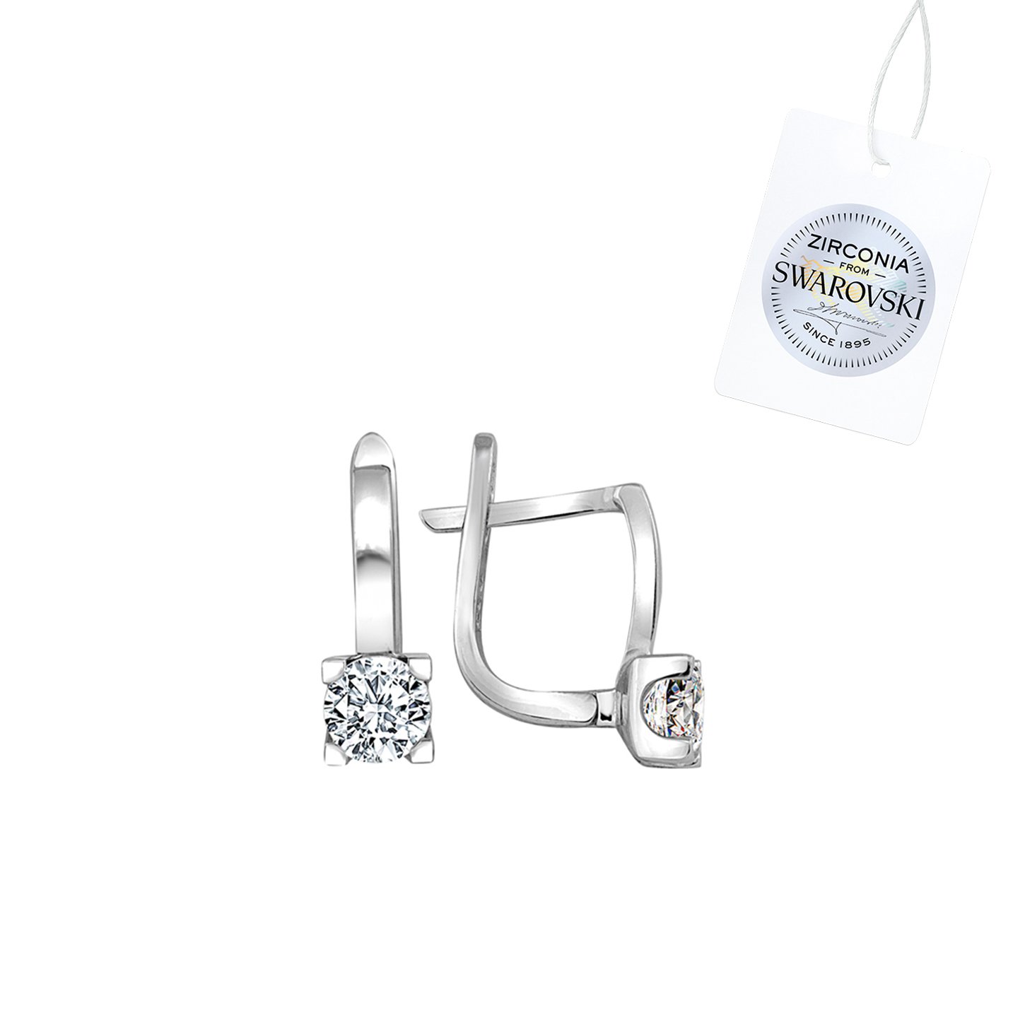 Swarovski%20Zirconia%20Solitaire%20Latch%20Back%20Earrings