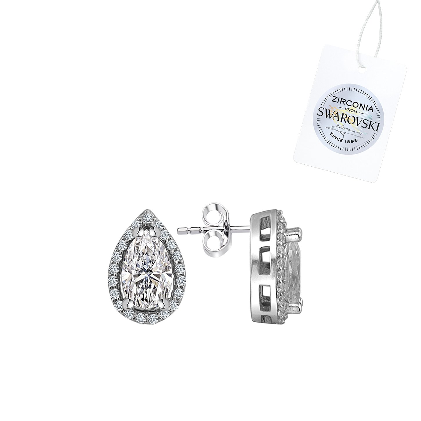 Swarovski%20Zirconia%20Drop%20Halo%20Solitaire%20Earrings