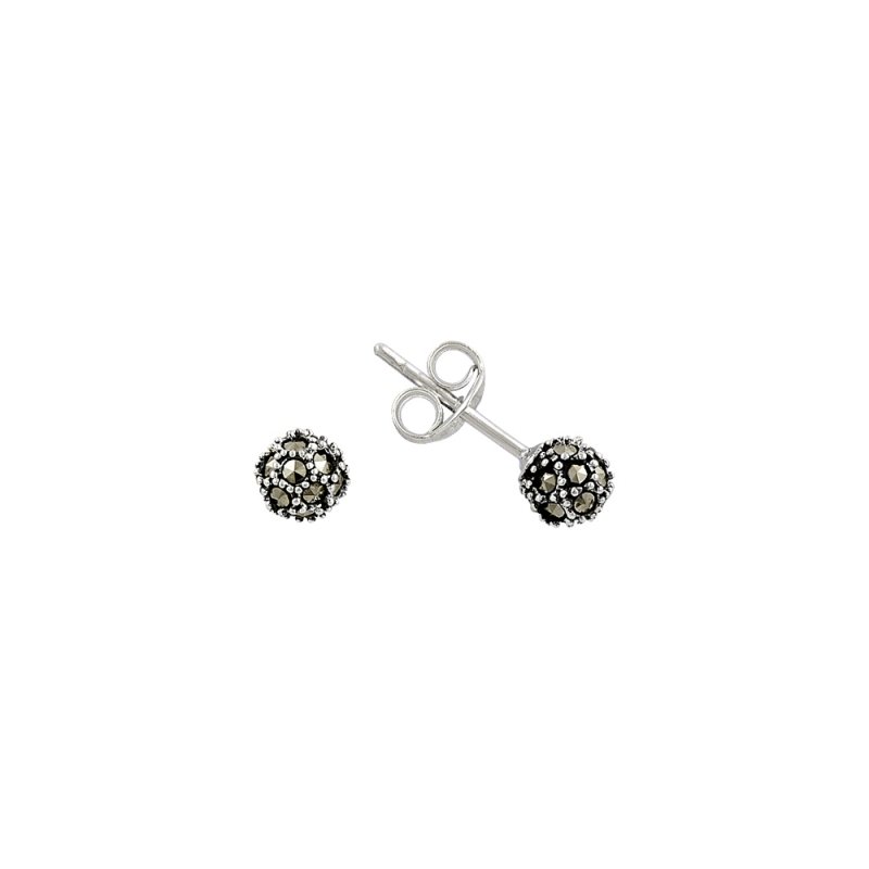 6mm%20Marcasite%20Ball%20Stud%20Earrings