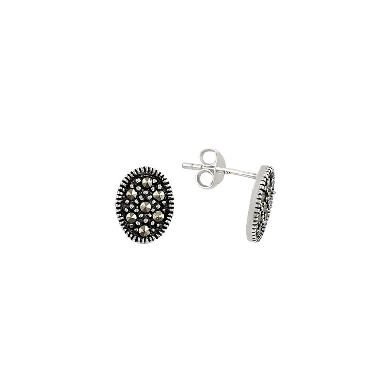 Marcasite%20Oval%20Stud%20Earrings