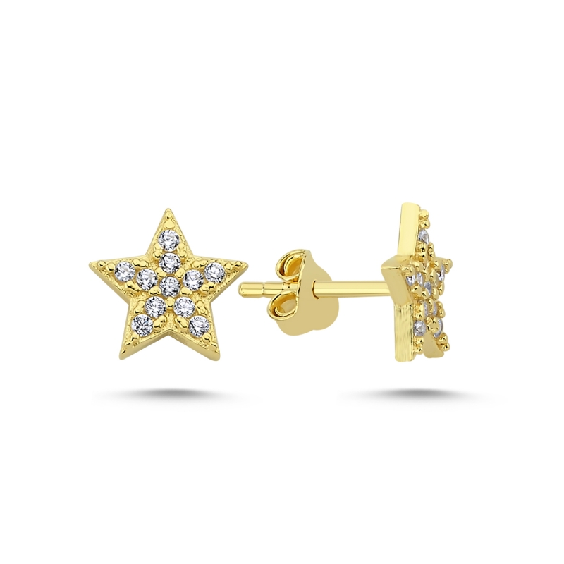 Star%20CZ%20Stud%20Earrings-Gold%20Plated