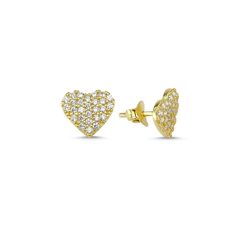 Heart%20CZ%20Stud%20Earrings-Gold%20Plated