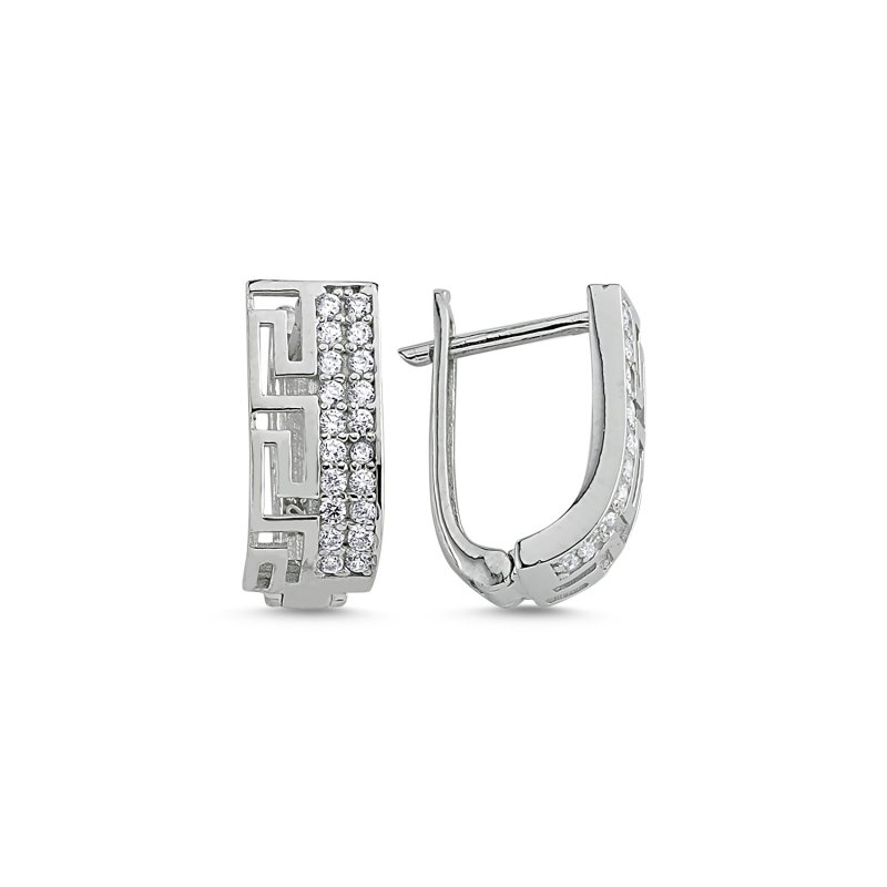 Greek%20Key%20Meander%20Design%20CZ%20Latch%20Back%20Earrings