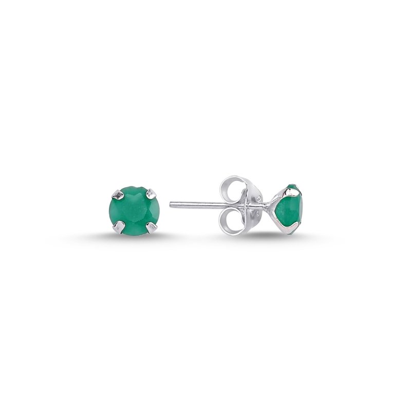 5mm%20Round%20Solitaire%20Opaque%20Emerald%20CZ%20Stud%20Earrings