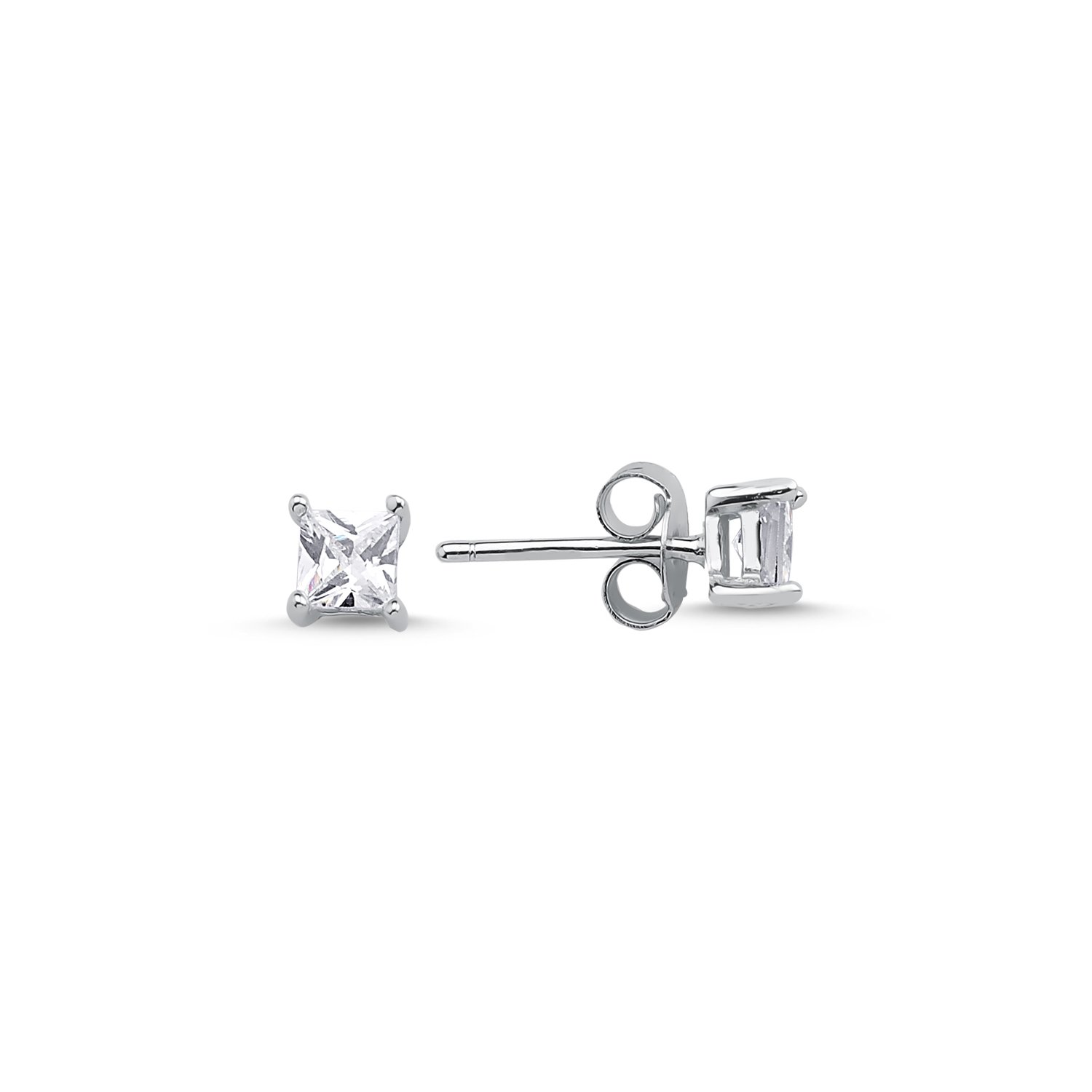 4mm%20Square%20CZ%20Solitaire%20Stud%20Earrings