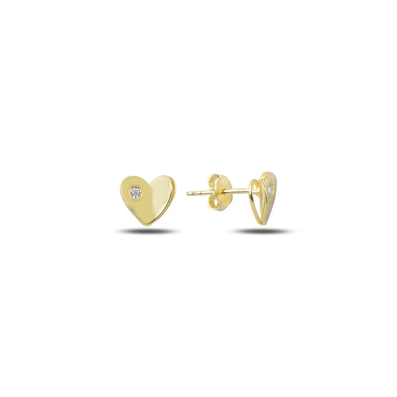 Heart%20CZ%20Stud%20Earrings%20Gold%20Plated