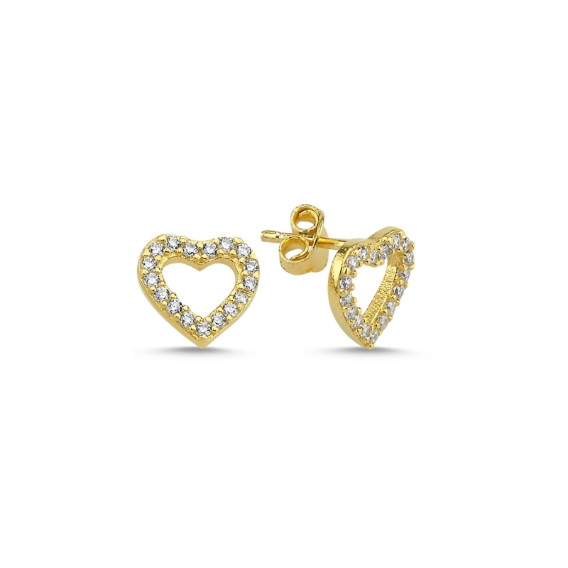 Heart%20CZ%20Stud%20Earrings%20Gold%20Plated