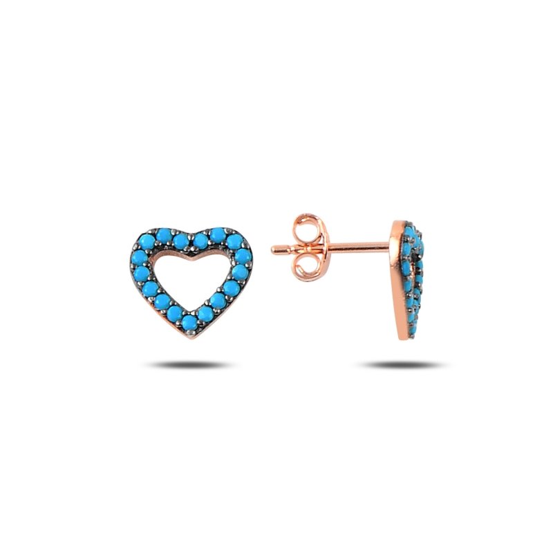 Heart%20Nano%20Turquoise%20Stud%20Earrings%20Rose%20Gold%20Plated