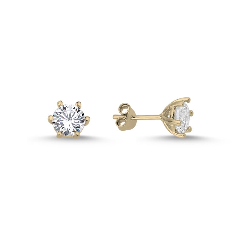 Solitaire%206mm%20CZ%20Stud%20Earrings%20Gold%20Plated