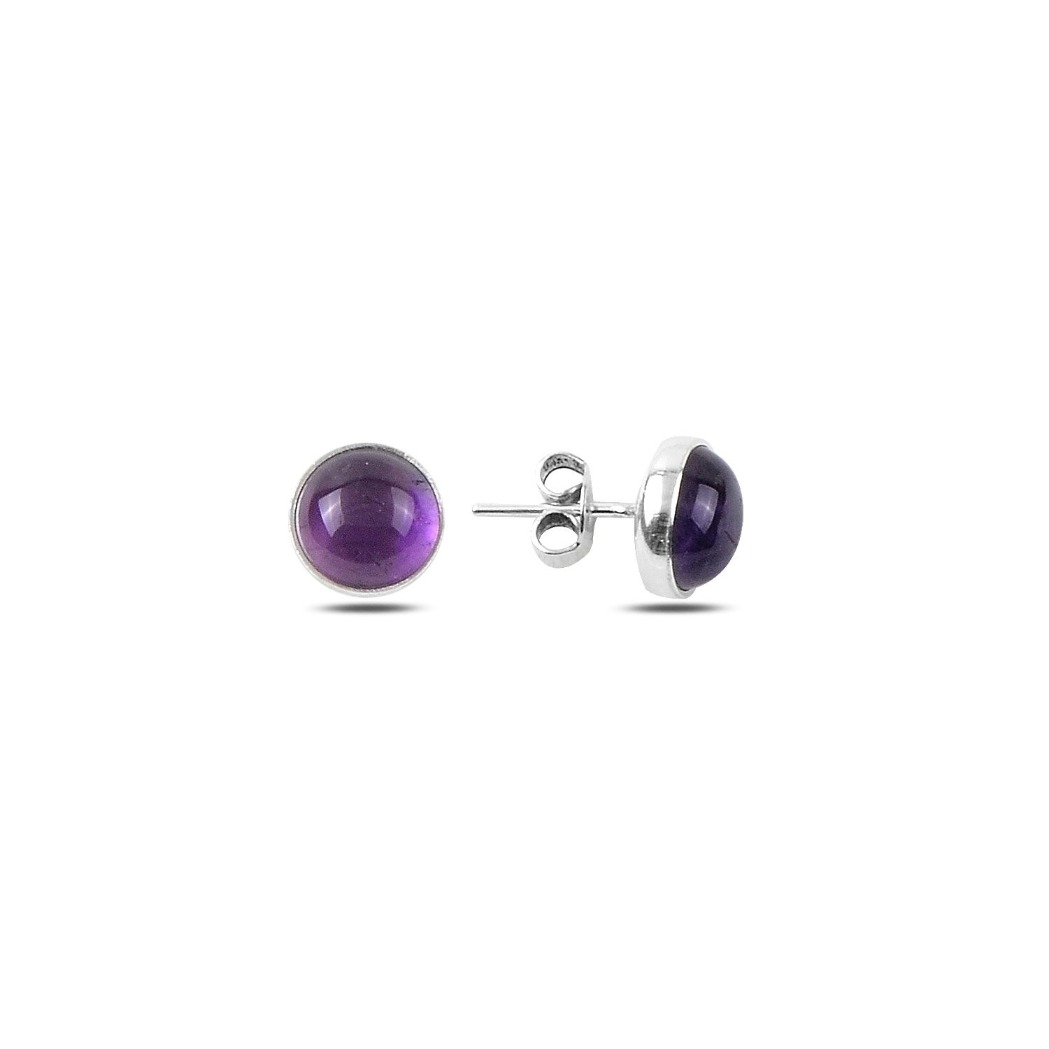 Round%20Amethyst%20Solitaire%20Stud%20Earrings