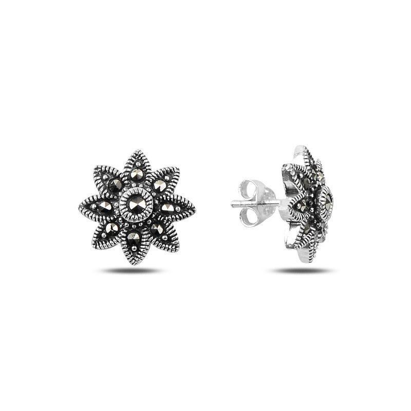 Marcasite%20Flower%20Stud%20Earrings