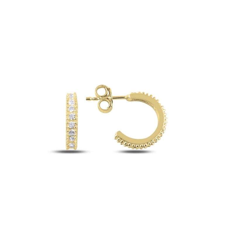 12mm%20CZ%20Single%20Row%20Eternity%20Hoop%20Earrings%20Gold%20Plated