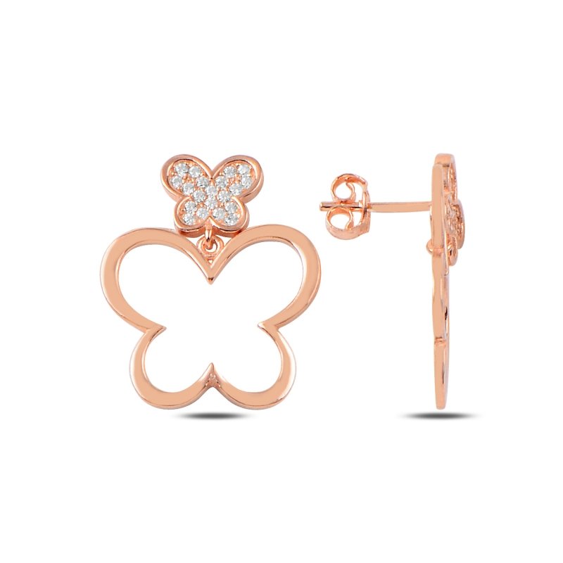 CZ%20Butterflies%20Drop%20Earrings%20Rose%20Gold%20Plated