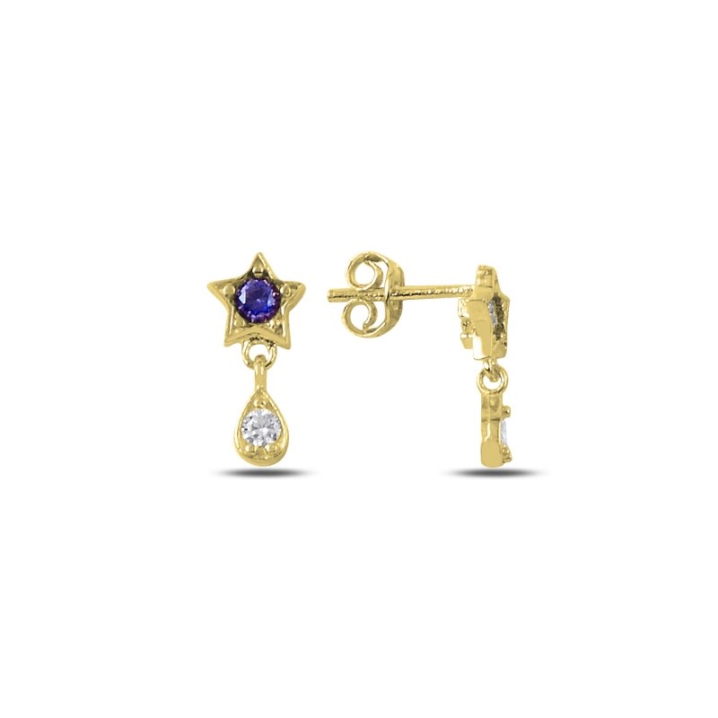 CZ%20Star%20Drop%20Earrings%20Gold%20Plated