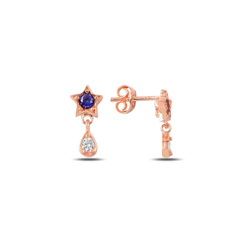 CZ%20Star%20Drop%20Earrings%20Rose%20Gold%20Plated