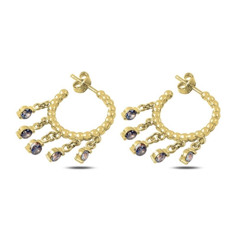 CZ%20Hoop%20Stud%20Earrings%20Gold%20Plated