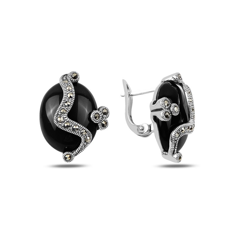 Marcasite%20&%20Onyx%20Earrings