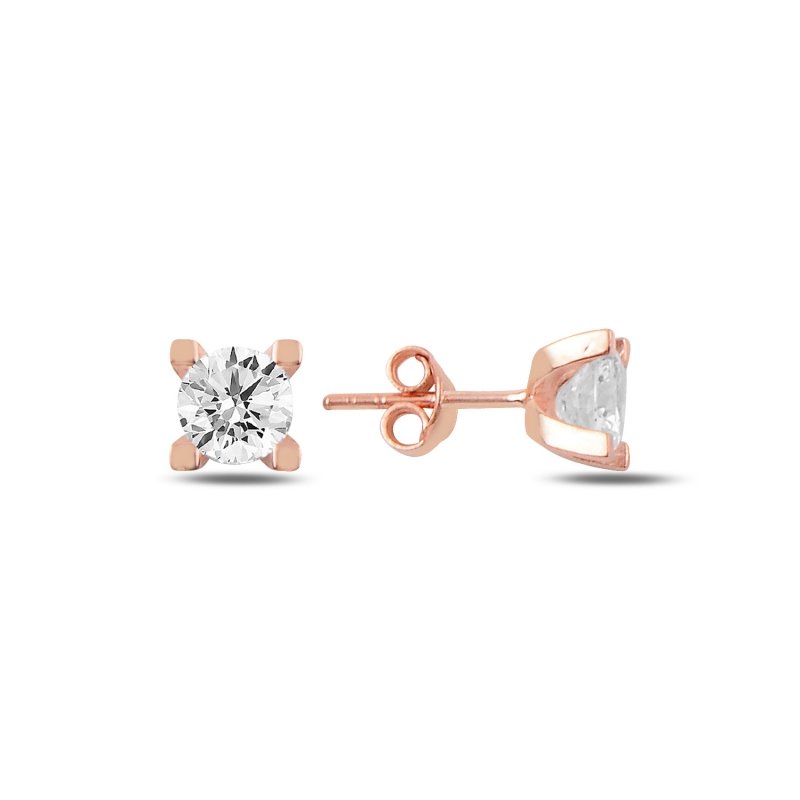 CZ%20Solitaire%20Stud%20Earrings%20Rose%20Gold%20Plated