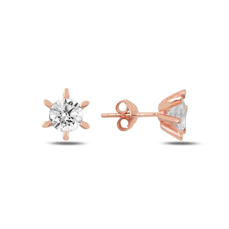 CZ%20Solitaire%20Stud%20Earrings%20Rose%20Gold%20Plated