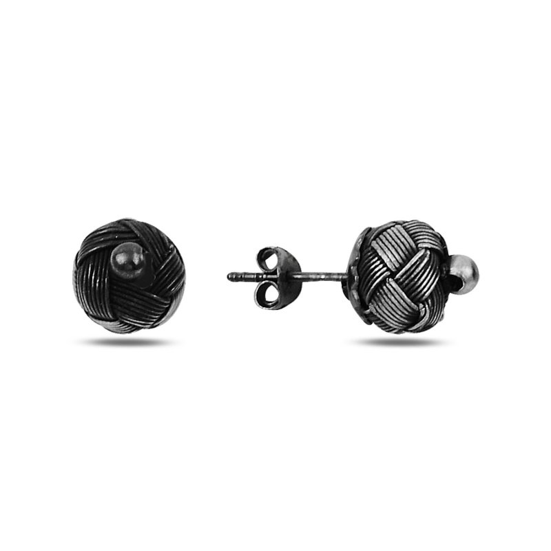 Oxidised%20Kazaz%20Hand%20Knitted%20Ball%20Stud%20Earrings