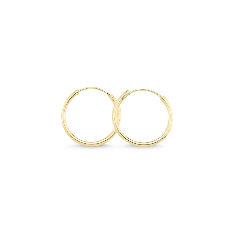 18mm%20Plain%20Hoop%20Earrings%20Gold%20Plated