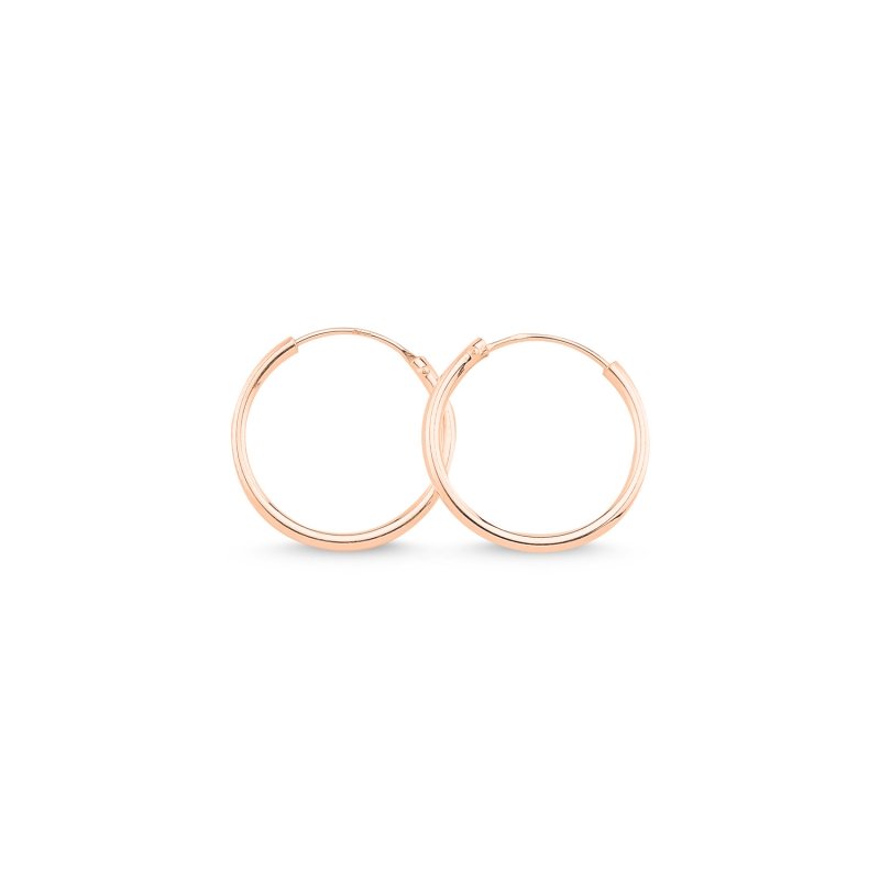 18mm%20Plain%20Hoop%20Earrings%20Rose%20Gold%20Plated