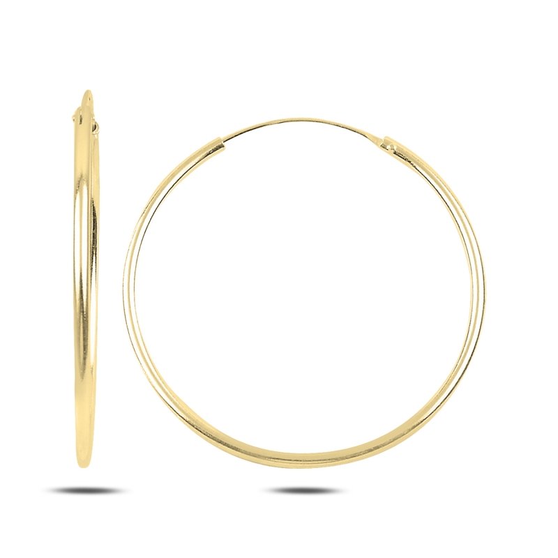 35mm%20Plain%20Hoop%20Earrings%20Gold%20Plated