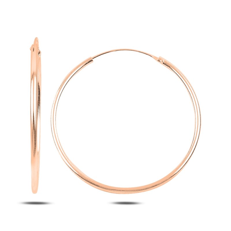 35mm%20Plain%20Hoop%20Earrings%20Rose%20Gold%20Plated