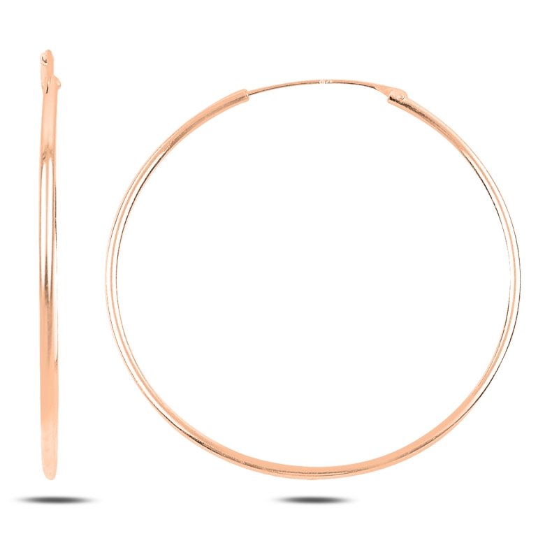 45mm%20Plain%20Hoop%20Earrings%20Rose%20Gold%20Plated