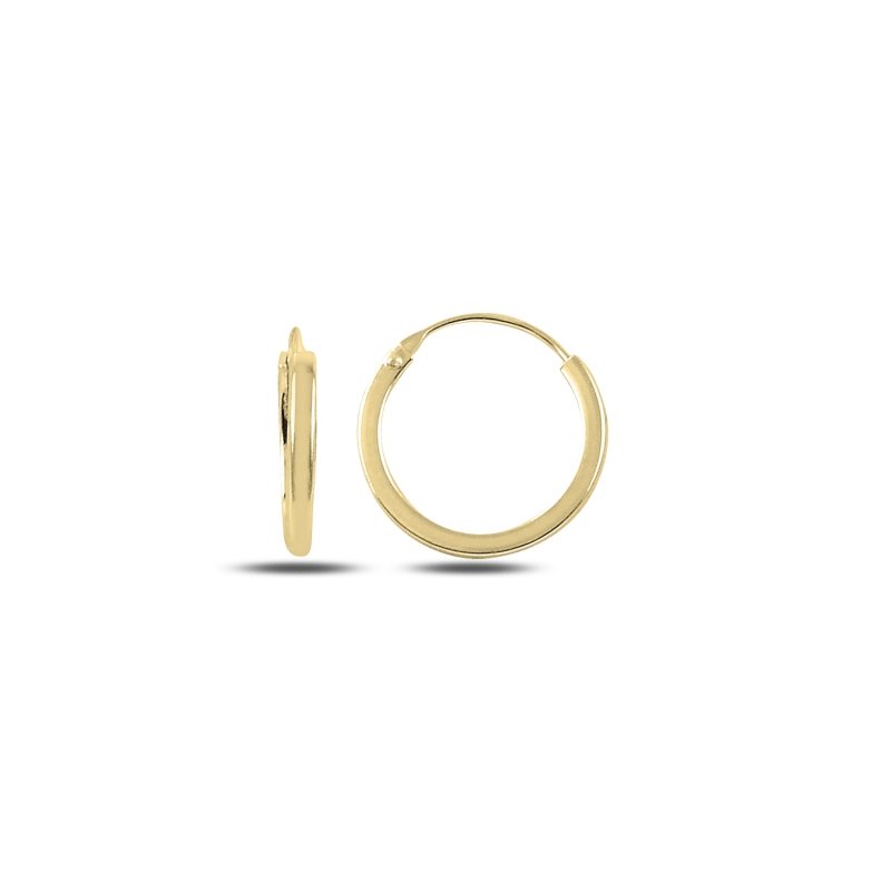 14mm%20Plain%20Hoop%20Earrings%20Gold%20Plated